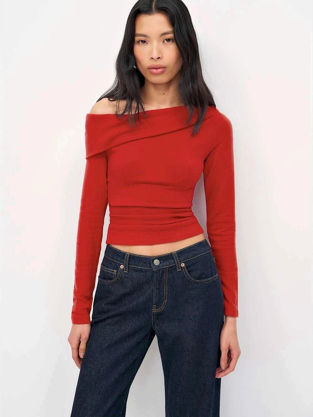 NWT Reformation Elio Knit Top in Lipstick